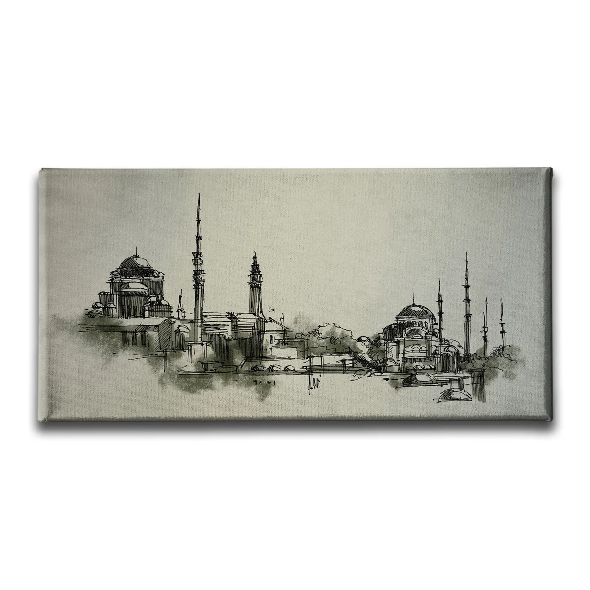Istanbul Panoramik Kanvas Tablo